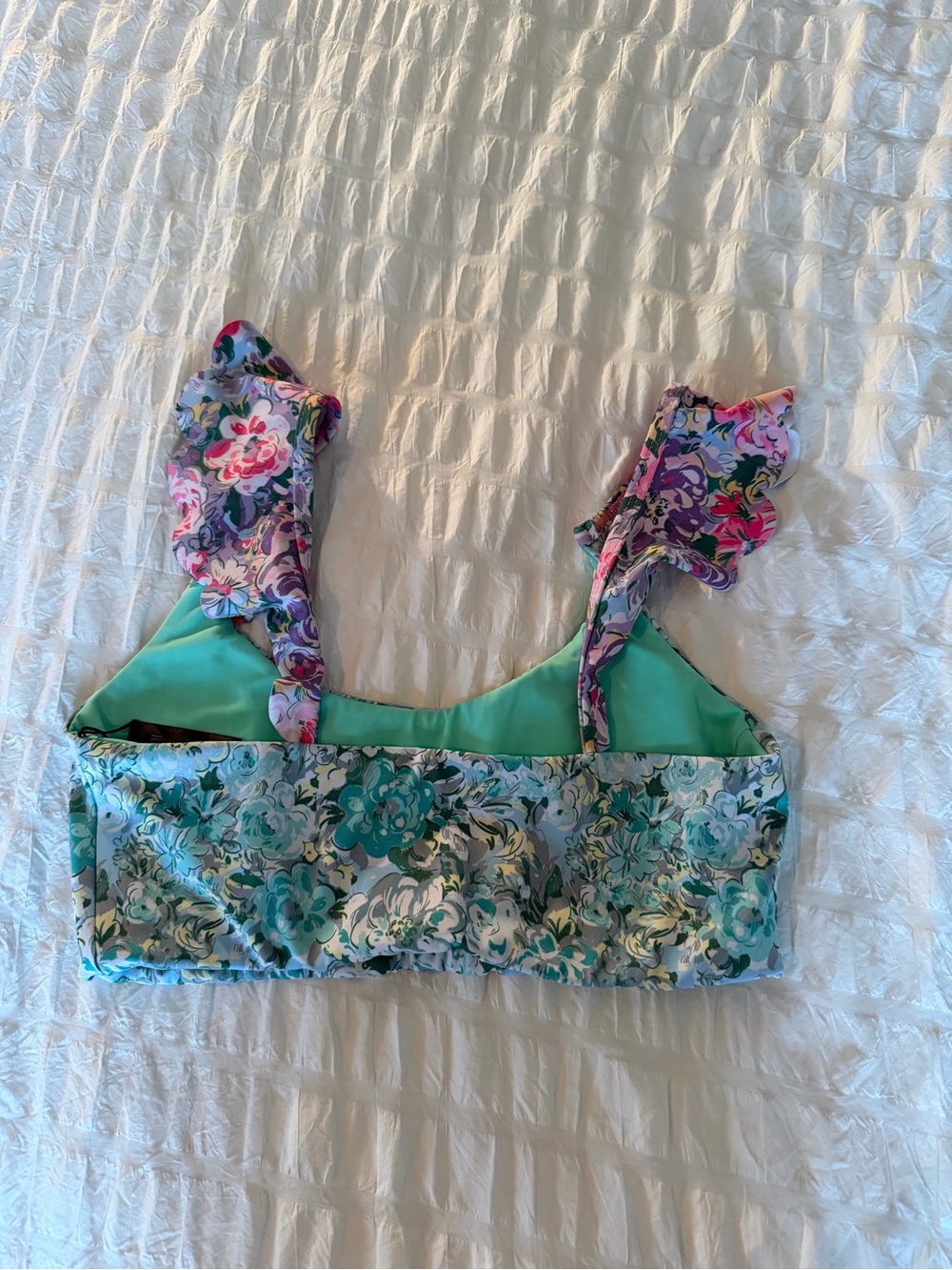 Beach Riot Floral Ruffle Workout Set - Picture 10 of 10
